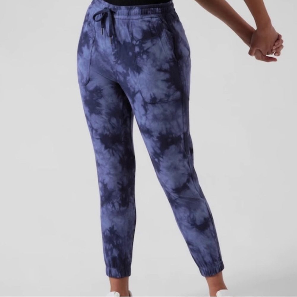 Athleta Farallon Tie Dye Jogger Cristal Dye Blue Size S
